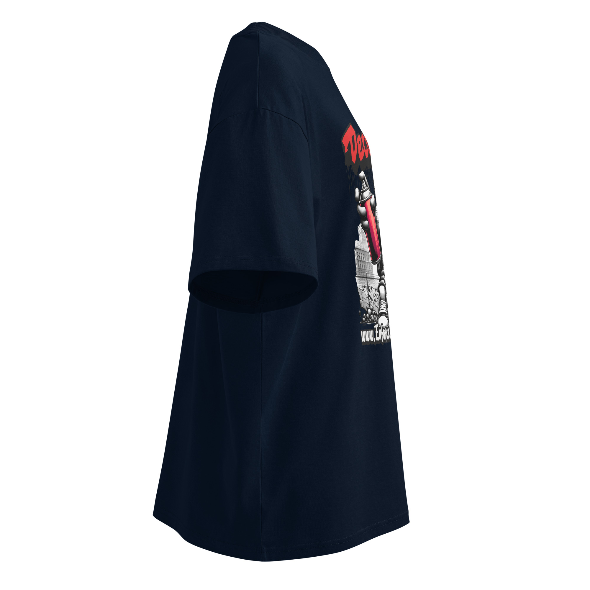 Unisex organic oversized high neck t-shirt - Image 4