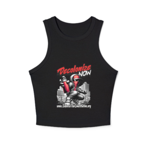 Women's micro rib racer tank top